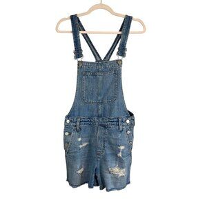 Madewell Denim Jean Overalls Shorts Blue S Boho Indie Western Folk Hippie 90s